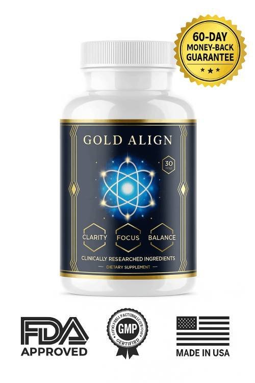 Gold Align natural health supplement displayed